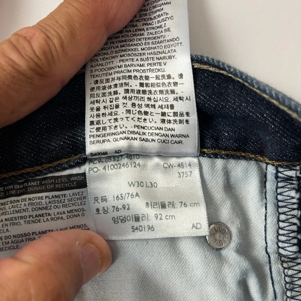 Levis 527 Jeans Mens 30x30 Blue Slim Bootcut Dark Wash Y2K Cowboy Grunge Rodeo